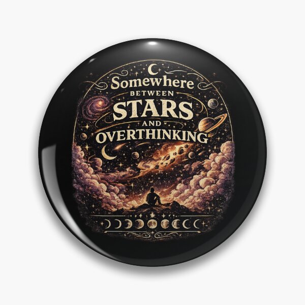 Item preview, Somewhere Between Stars And Overthinking Shirt | Cosmic Introvert Space Aesthetic Tee designed and sold by MrDev.