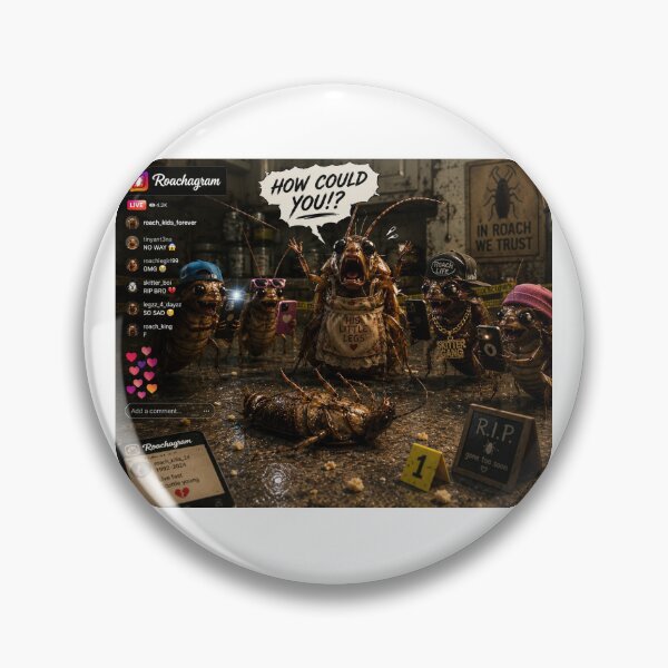 Item preview, Horrified at Social Media On Dead Roach designed and sold by GentleKnight.
