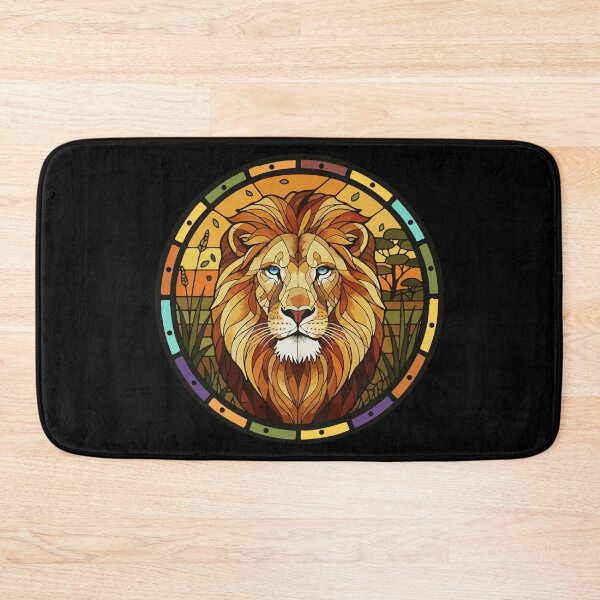 Item preview, Stained Glass Lion Head Wild Animal Art designed and sold by d247.