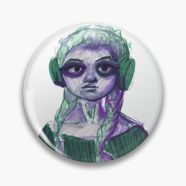 Item preview, The Girl With The Headphones designed and sold by RHDILLUSTRATION.