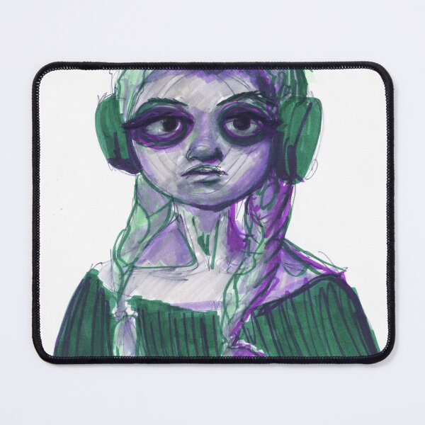 Item preview, The Girl With The Headphones designed and sold by RHDILLUSTRATION.