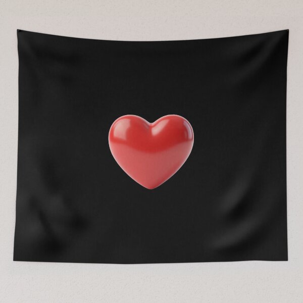 Item preview, Cute 3D Red Heart Glossy Valentine Metallic Love designed and sold by DH-ArtLab.