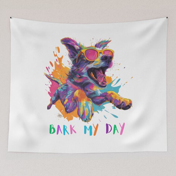 Item preview, Happy Cool Colorful Dog designed and sold by OutOfTheBubble.