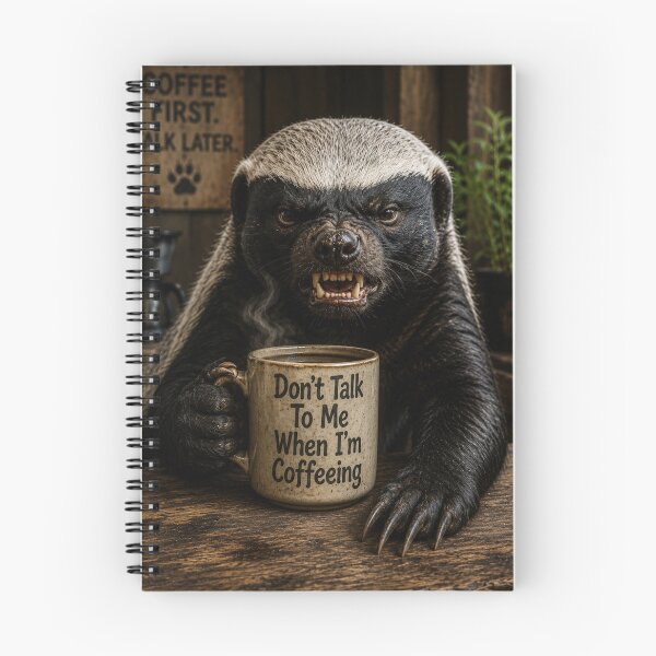 Item preview, Honey Badger Don't Talk To Me When I'm Coffeeing designed and sold by MyE Trendz.