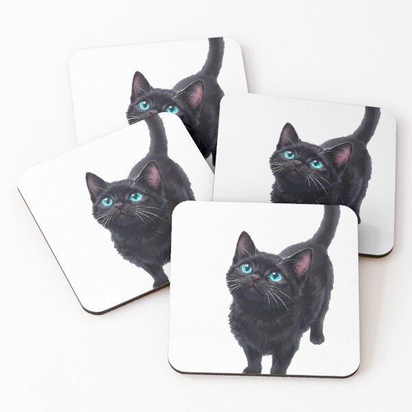 Item preview, Adorable Fluffy Black Kitten Looking Up designed and sold by Spiritualwall.
