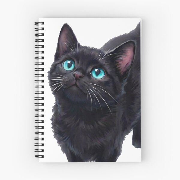 Item preview, Adorable Fluffy Black Kitten Looking Up designed and sold by Spiritualwall.