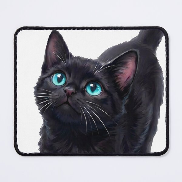 Item preview, Adorable Fluffy Black Kitten Looking Up designed and sold by Spiritualwall.