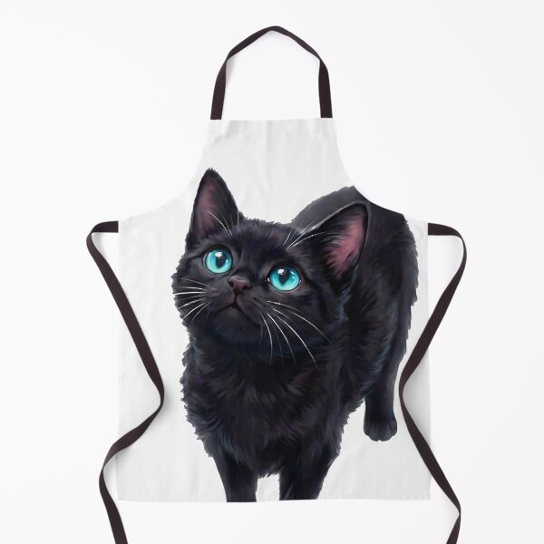 Item preview, Adorable Fluffy Black Kitten Looking Up designed and sold by Spiritualwall.