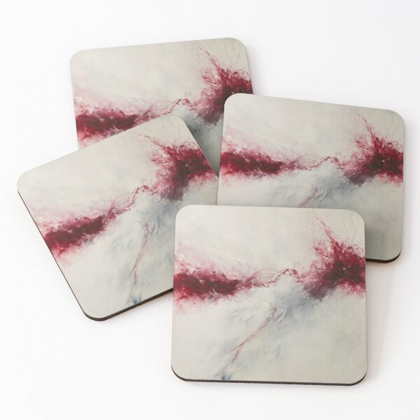 Item preview, Ethereal Red Mist Abstract Expressionism - Textured Red Palette No.16 designed and sold by SlowRegardArt.