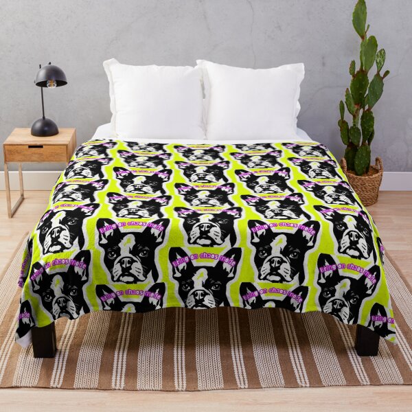 Item preview, "Bring On Chaos Mode" Boston Terrier design, Sarcastic Dog Art, Pet Lover Gift, Minimalist and Modern Style | Boston Terrier Decor designed and sold by Bossie Brand Apparel .
