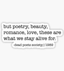 Dead Poets Society Sticker