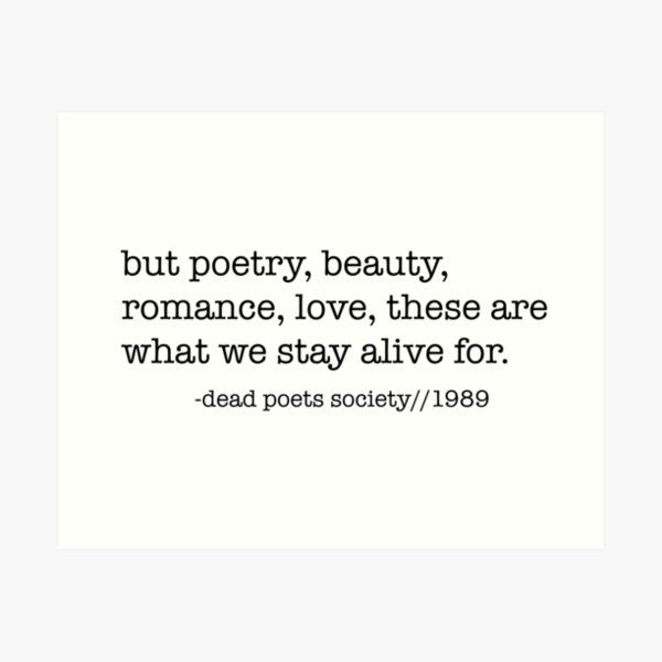 Dead Poets Society Art Print