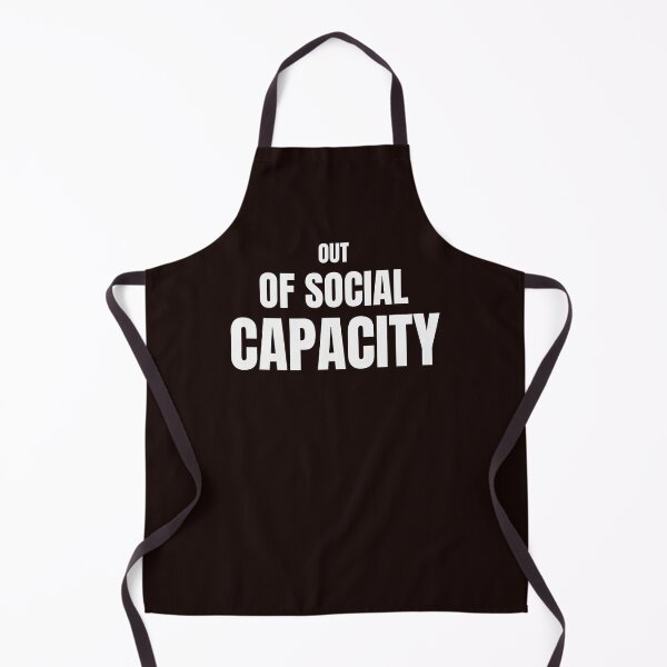 Item preview, Out Of Social Capacity – Funny Introvert Burnout Quote designed and sold by ArtPer-design.