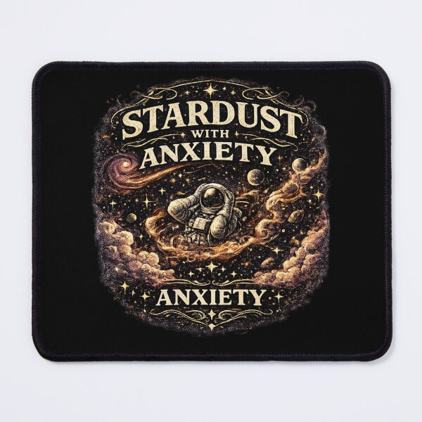 Item preview, Stardust With Anxiety Shirt | Cosmic Overthinking Astronaut Tee | Space Aesthetic Mental Health Gift designed and sold by MrDev.
