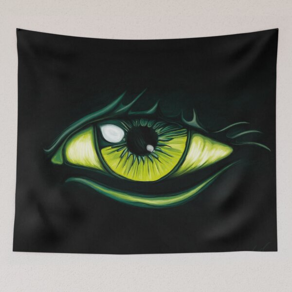 Item preview, Green eye on black designed and sold by NadiaChevrel.