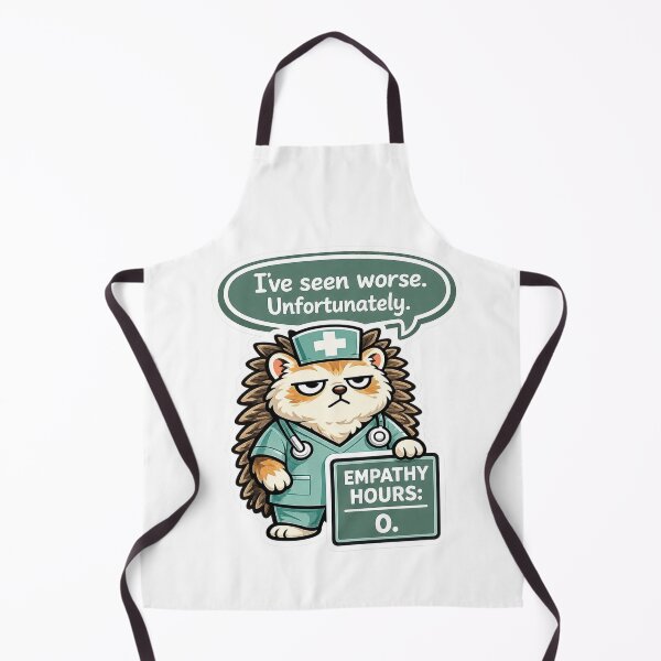 Item preview, Grumpy Nurse Hedgehog Medical Healthcare Worker Gift designed and sold by Gentlestate.