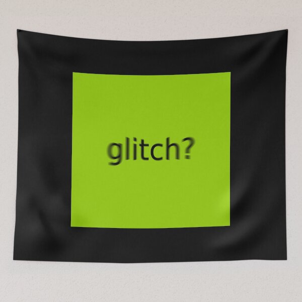 Item preview, Supreme Green Glitch Question Mark Square designed and sold by Dancing Papaya.
