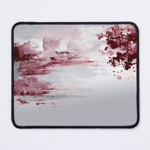 Item preview, Subtle Burgundy Gray Abstract Landscape - Textured Red Palette No.17 designed and sold by SlowRegardArt.