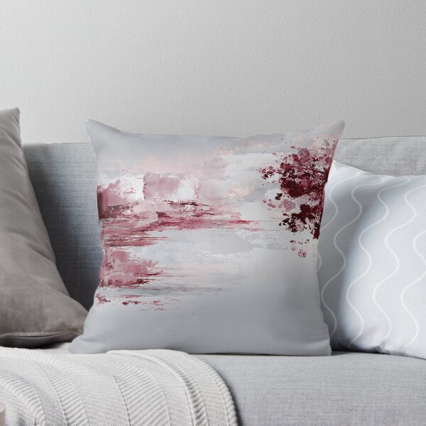 Item preview, Subtle Burgundy Gray Abstract Landscape - Textured Red Palette No.17 designed and sold by SlowRegardArt.