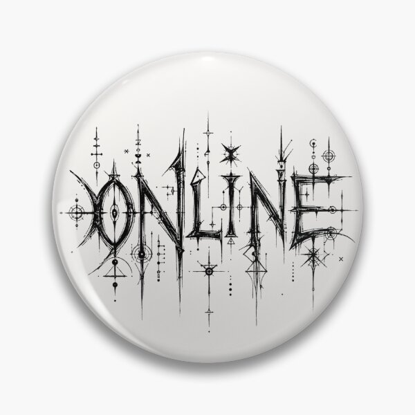 Item preview, ONLINE Cyber Sigilism Typography | Futuristic Tattoo Sketch Design designed and sold by J&J's Creation.