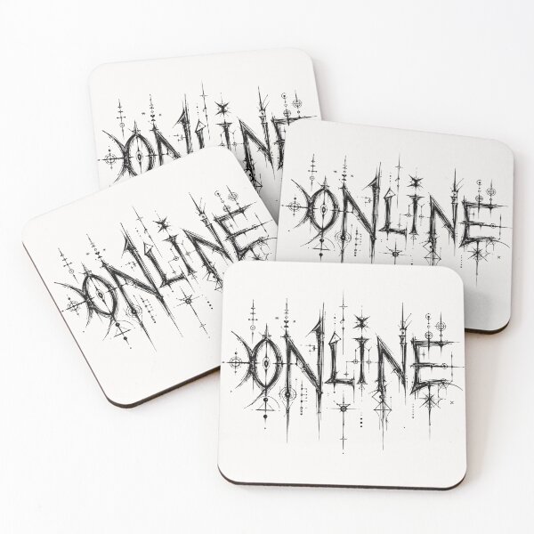Item preview, ONLINE Cyber Sigilism Typography | Futuristic Tattoo Sketch Design designed and sold by J&J's Creation.