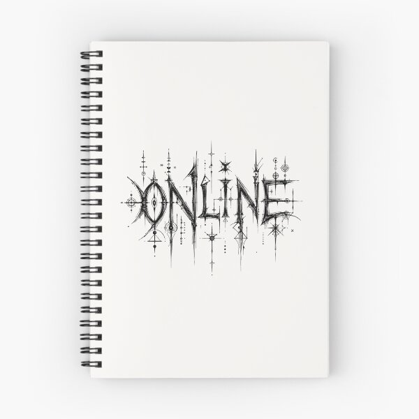 Item preview, ONLINE Cyber Sigilism Typography | Futuristic Tattoo Sketch Design designed and sold by J&J's Creation.