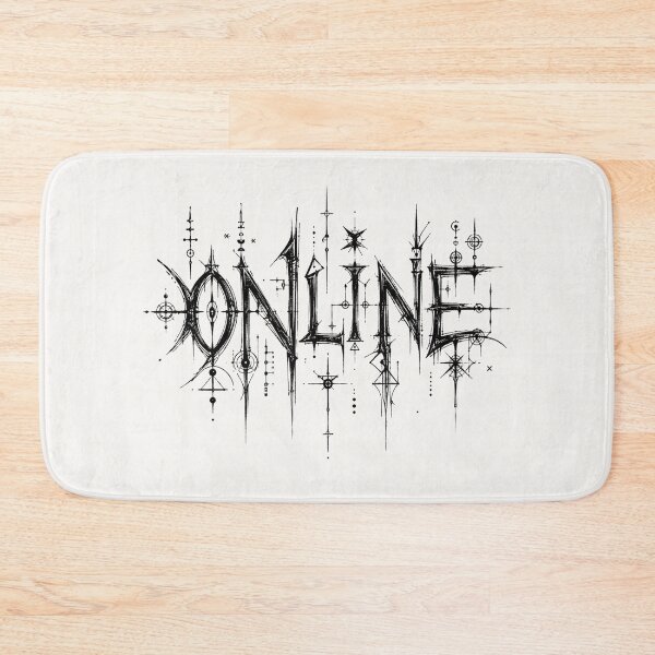 Item preview, ONLINE Cyber Sigilism Typography | Futuristic Tattoo Sketch Design designed and sold by J&J's Creation.