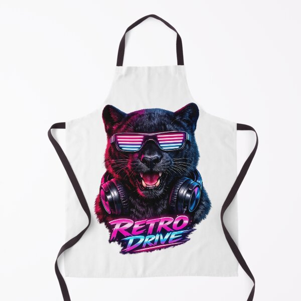 Item preview, Retro Drive Synthwave Cyber Panther DJ designed and sold by  ZenRave Designs.