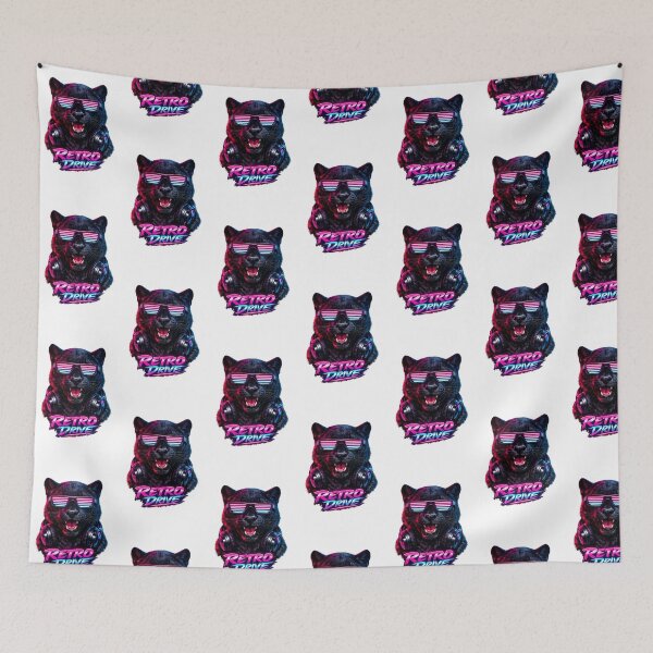 Item preview, Retro Drive Synthwave Cyber Panther DJ designed and sold by  ZenRave Designs.