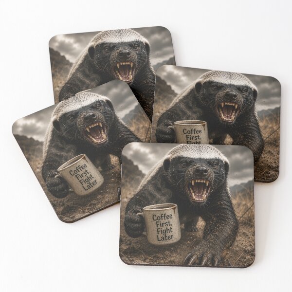 Item preview, Honey Badger Coffee First Fight Later designed and sold by MyE Trendz.