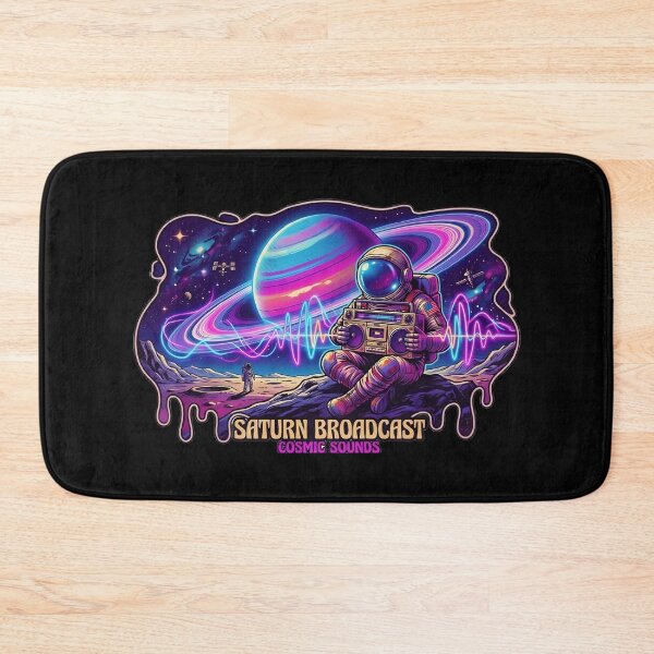 Item preview, Saturn Broadcast: 70s Retro Sci-Fi Astronaut Neon Boombox designed and sold by Stardust Motel.