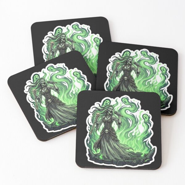 Item preview, Heavy Metal Banshee Necromancer Zombie Female Singer Sticker designed and sold by DarkOriginArts.