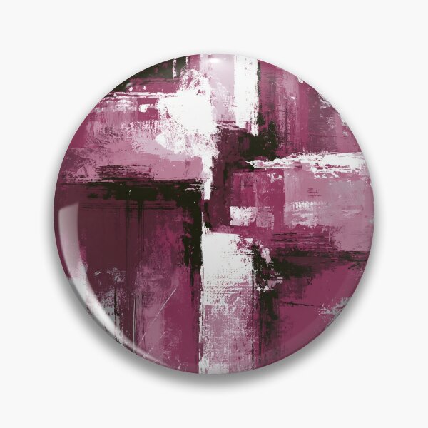 Item preview, Magenta Gray Geometric Abstract Expressionism - Textured Red Palette No.18 designed and sold by SlowRegardArt.