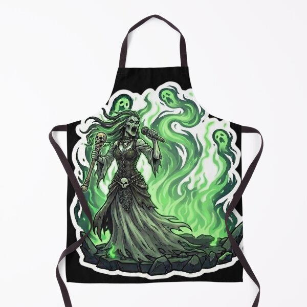 Item preview, Heavy Metal Banshee Necromancer Zombie Female Singer Sticker designed and sold by DarkOriginArts.