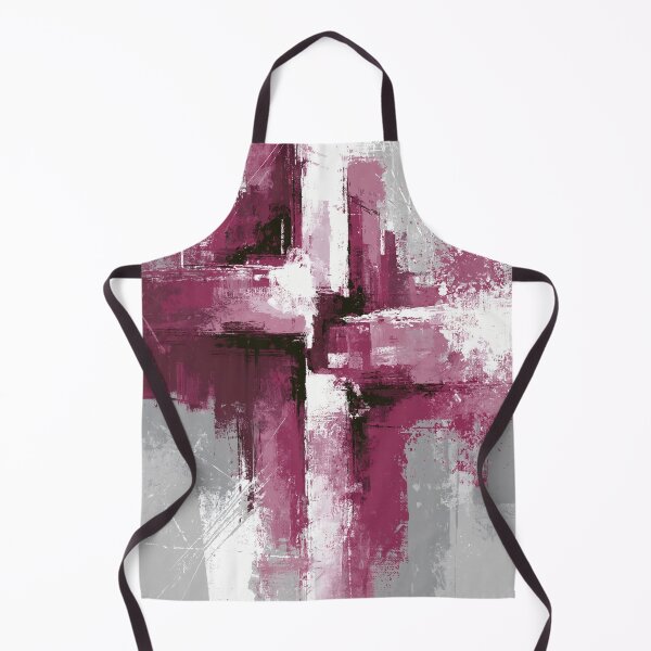 Item preview, Magenta Gray Geometric Abstract Expressionism - Textured Red Palette No.18 designed and sold by SlowRegardArt.