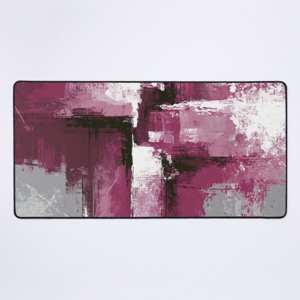Item preview, Magenta Gray Geometric Abstract Expressionism - Textured Red Palette No.18 designed and sold by SlowRegardArt.