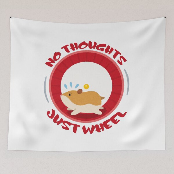 Item preview, No Thoughts Just Wheel Funny Hamster Meme Gift designed and sold by CleanDecor.