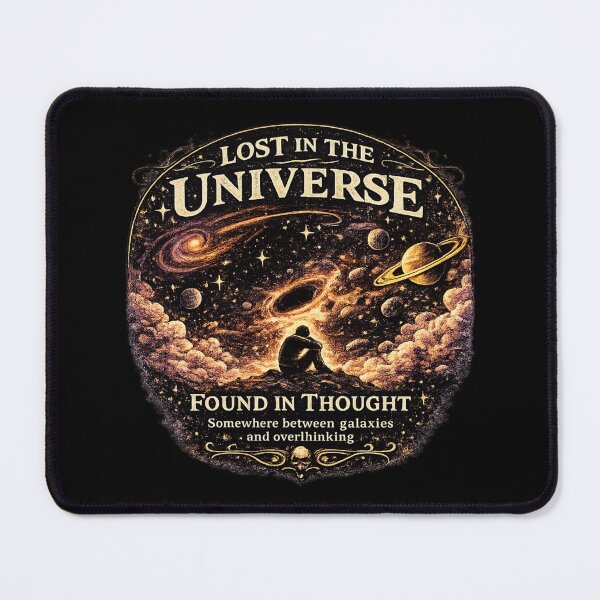Item preview, Lost In The Universe Found In Thought Shirt | Cosmic Overthinker Space Aesthetic Tee designed and sold by MrDev.