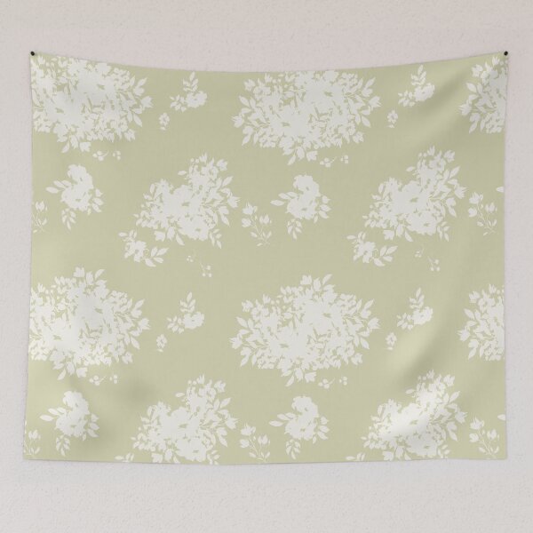 Item preview, Falling Floral Pattern in Key Lime designed and sold by ThisArtMama.
