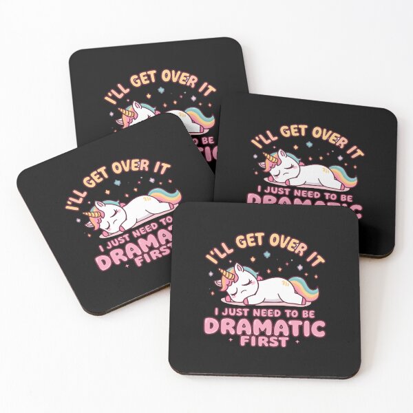 Item preview, I'll Get Over It I Just Need To Be Dramatic First Funny Drama Queen Unicorn Quote designed and sold by RetroMini2026.