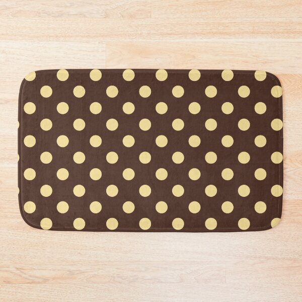 Item preview, Butter Yellow and Brown Polka Dots Pattern designed and sold by The Innocent Ghost Project.