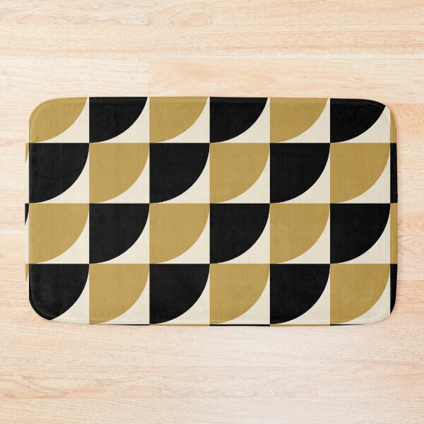 Item preview, Art Deco Quarter Circle Pattern | Gold Black Tile Seamless Geometric Luxe designed and sold by Dino-Lune.