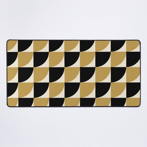 Item preview, Art Deco Quarter Circle Pattern | Gold Black Tile Seamless Geometric Luxe designed and sold by Dino-Lune.