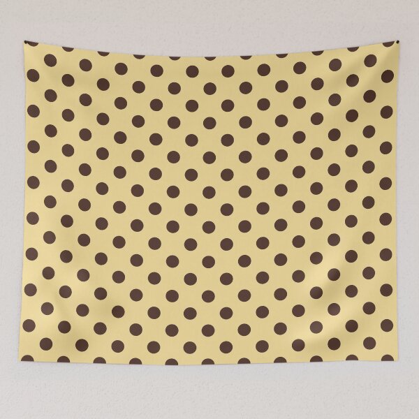 Item preview, Brown and Butter Yellow Polka Dots Pattern designed and sold by The Innocent Ghost Project.