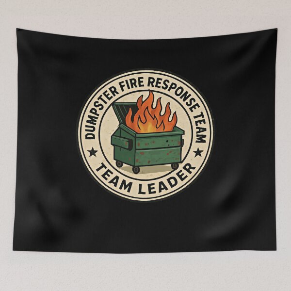 Item preview, Dumpster Fire Response Team Leader Management Humor Boss Gift designed and sold by RetroMini2026.