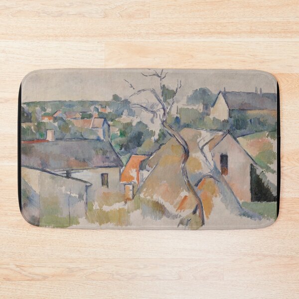 Item preview, The Rooftops by Paul Cézanne: Post Impressionist village landscape poster designed and sold by artofuniverse.