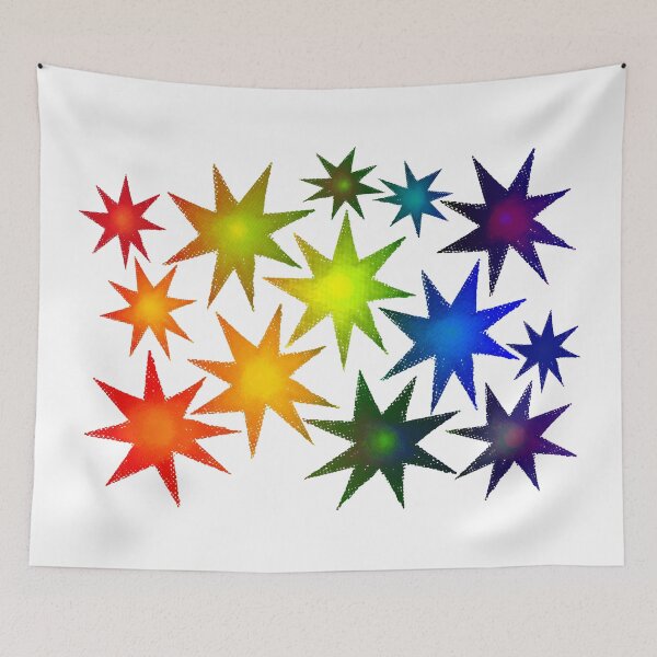 Item preview, Rainbow Pride Stars - Gradient Star Cluster Sticker | LGBTQ Pride Art designed and sold by ghostieking.