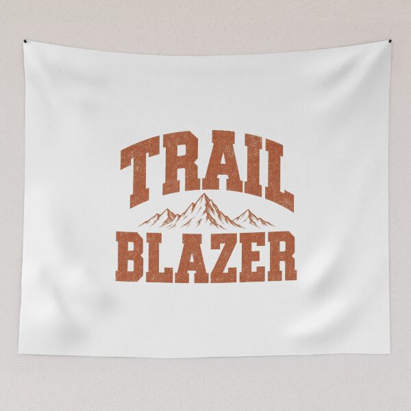 Item preview, Trail Blazer Retro Varsity Hiking Typography Tee Sticker Mountain Hiker Gift designed and sold by sharifex.
