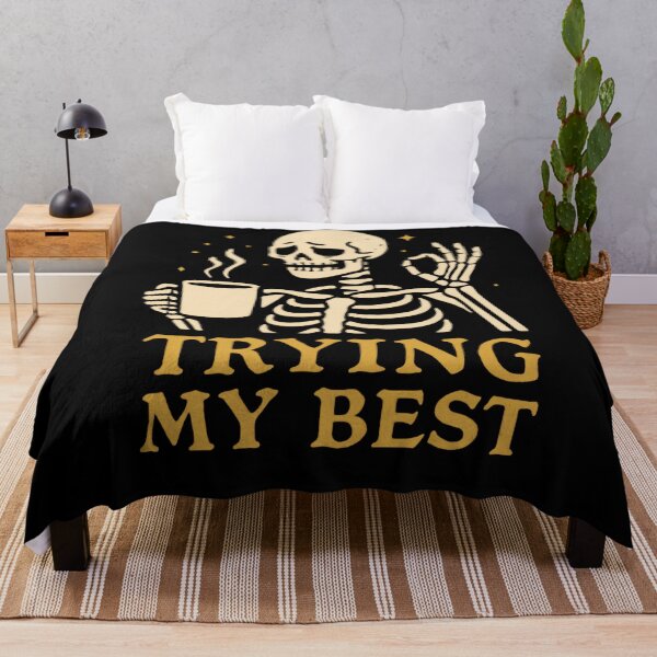 Item preview, Trying My Best Overwhelmed Coffee Lover Student Worker Relatable Humor designed and sold by RetroMini2026.