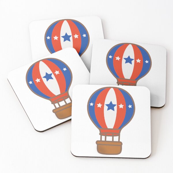Item preview, ⁠Patriotic Hot Air Balloon Illustration with American Flag Theme Design⁠ designed and sold by Teenidesign .
